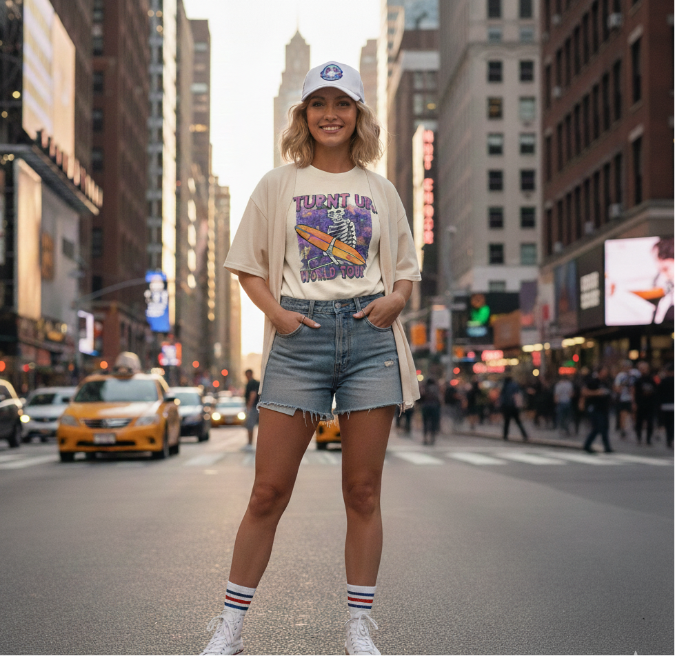 The Y Retro Bands' in Town Tee