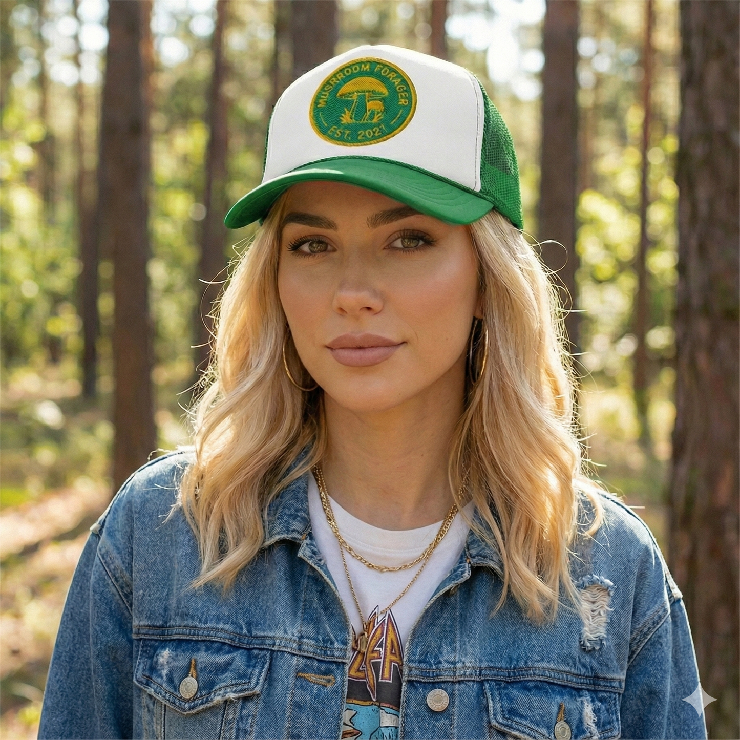 The Y2k Mushroom Forager Trucker Hat